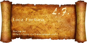 Locz Fortuna névjegykártya